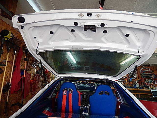 1985 WHITE ORIGINAL, PRESENTLY R/W/B/ VINYL WRAP Ford Mustang FOX BODY HATCHBACK