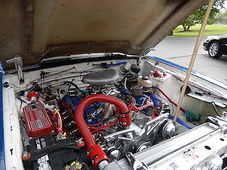 1985 WHITE ORIGINAL, PRESENTLY R/W/B/ VINYL WRAP Ford Mustang FOX BODY HATCHBACK