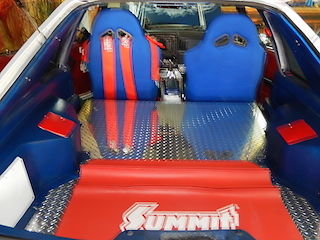 1985 WHITE ORIGINAL, PRESENTLY R/W/B/ VINYL WRAP Ford Mustang FOX BODY HATCHBACK