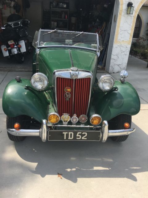 1952 Green MG T-Series Convertible