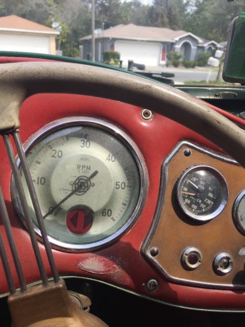 1952 Green MG T-Series Convertible