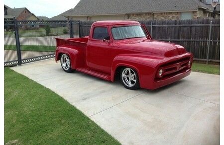 1953 Red Ford F-100 Standard Cab Pickup