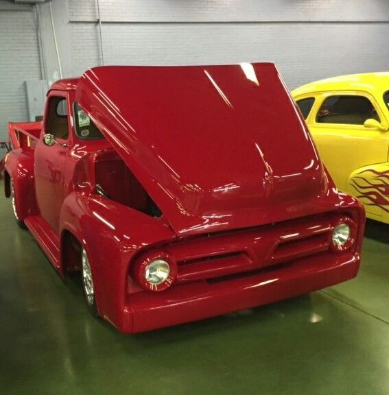 1953 Red Ford F-100 Standard Cab Pickup