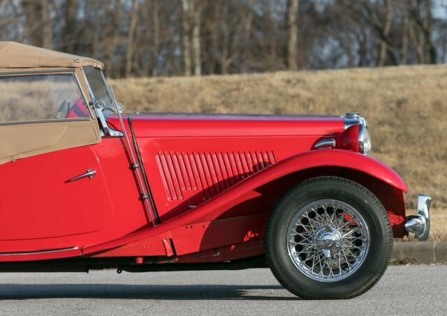 1955 Red MG T-Series Convertible