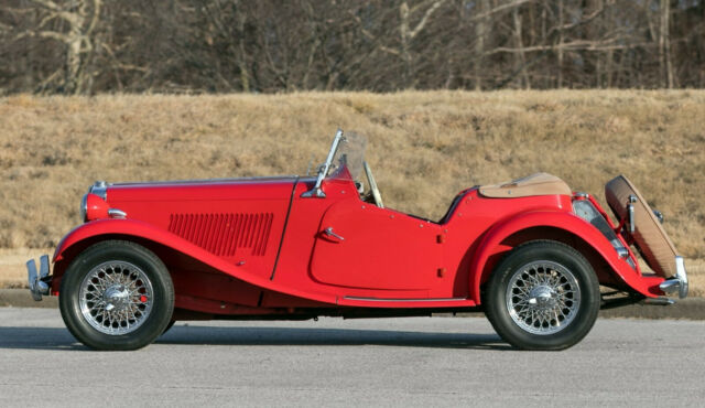 1955 Red MG T-Series Convertible