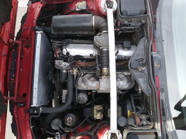 1989 Red BMW 5-Series Sedan