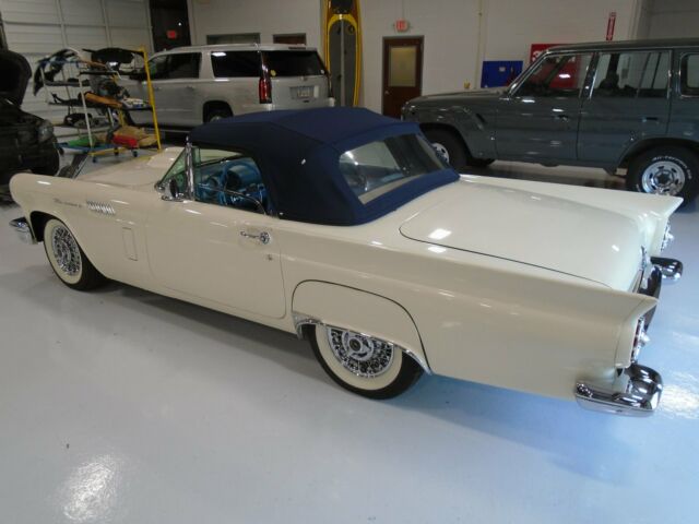 1957 White Ford Thunderbird Convertible