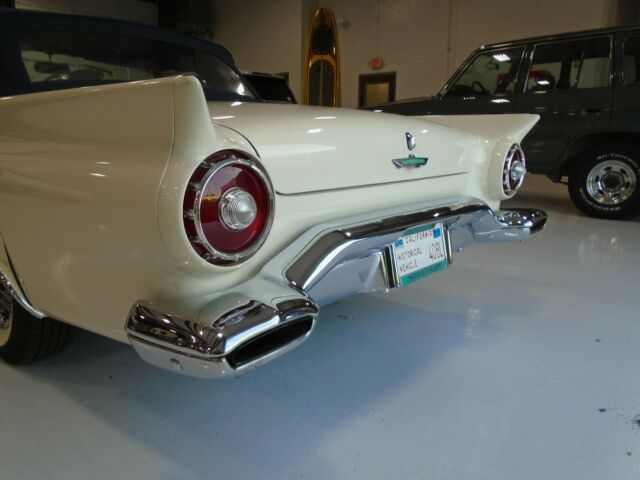 1957 White Ford Thunderbird Convertible
