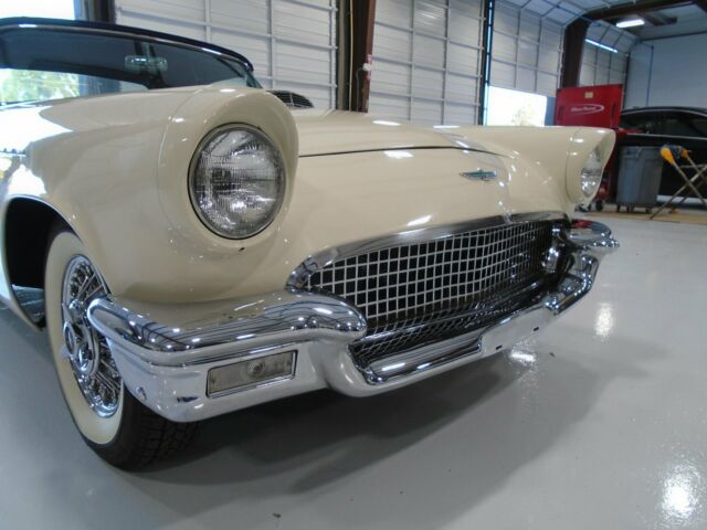 1957 White Ford Thunderbird Convertible