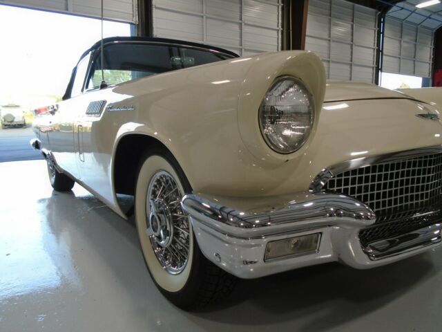 1957 White Ford Thunderbird Convertible