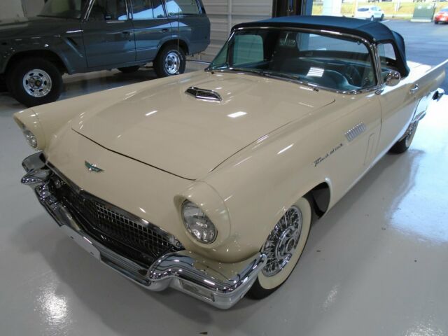 1957 White Ford Thunderbird Convertible