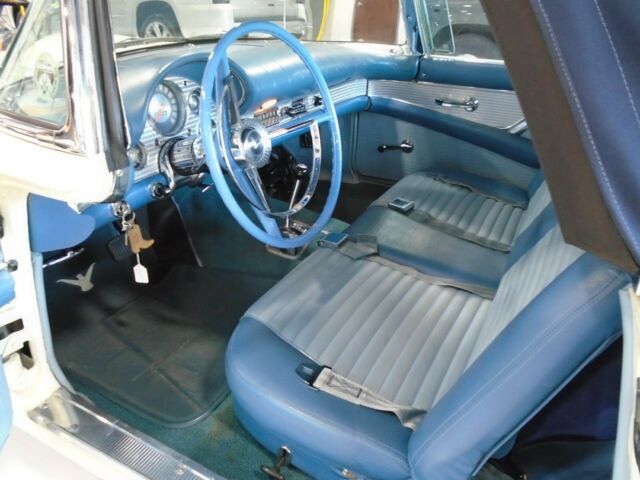 1957 White Ford Thunderbird Convertible