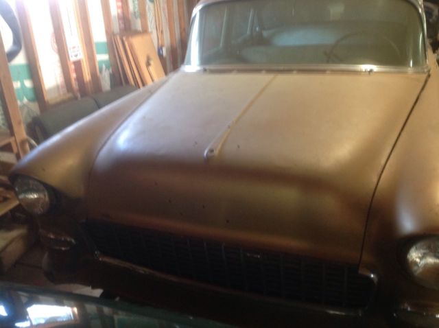 1955 Gold Chevrolet Bel Air/150/210 Sedan
