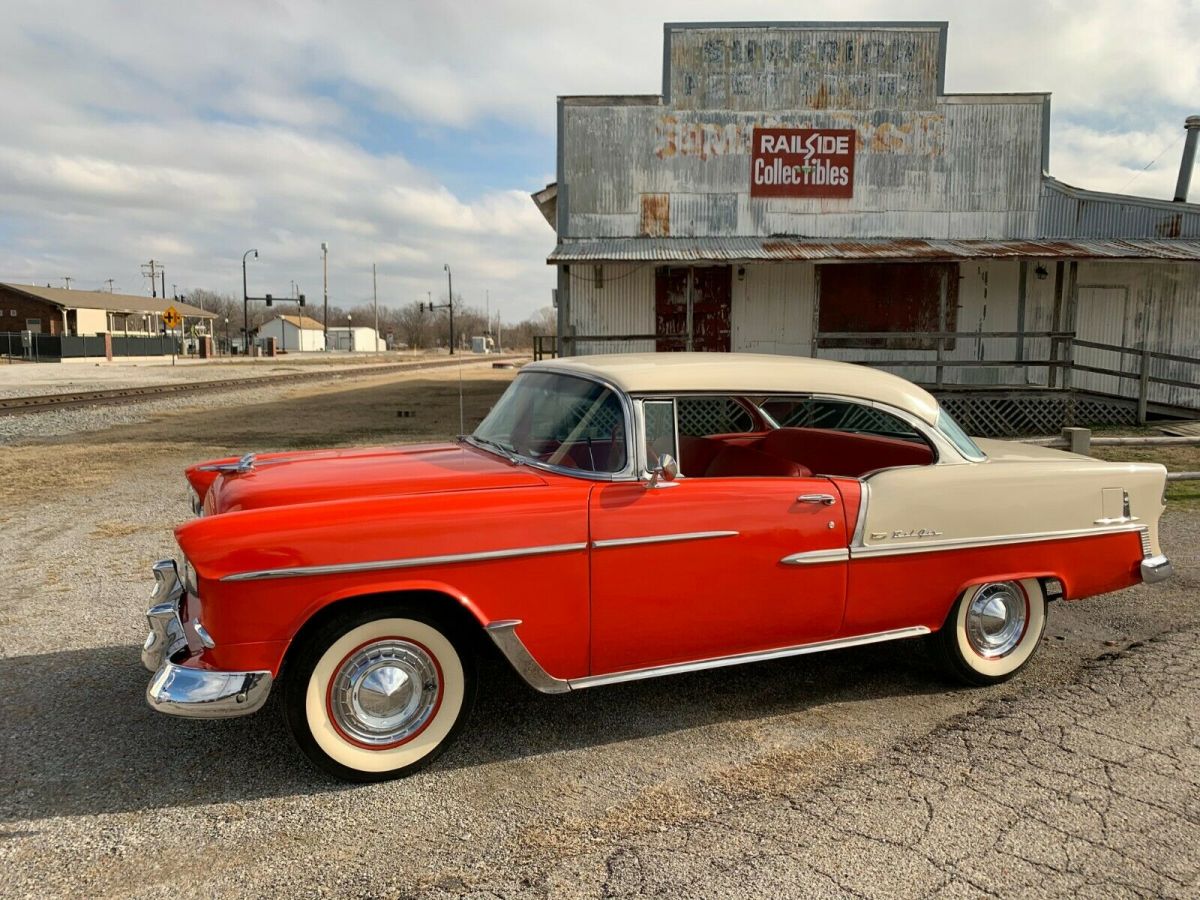 1955 Red Chevrolet Bel Air/150/210 Coupe