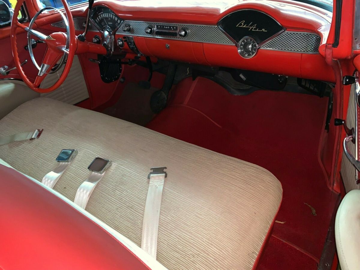 1955 Red Chevrolet Bel Air/150/210 Coupe