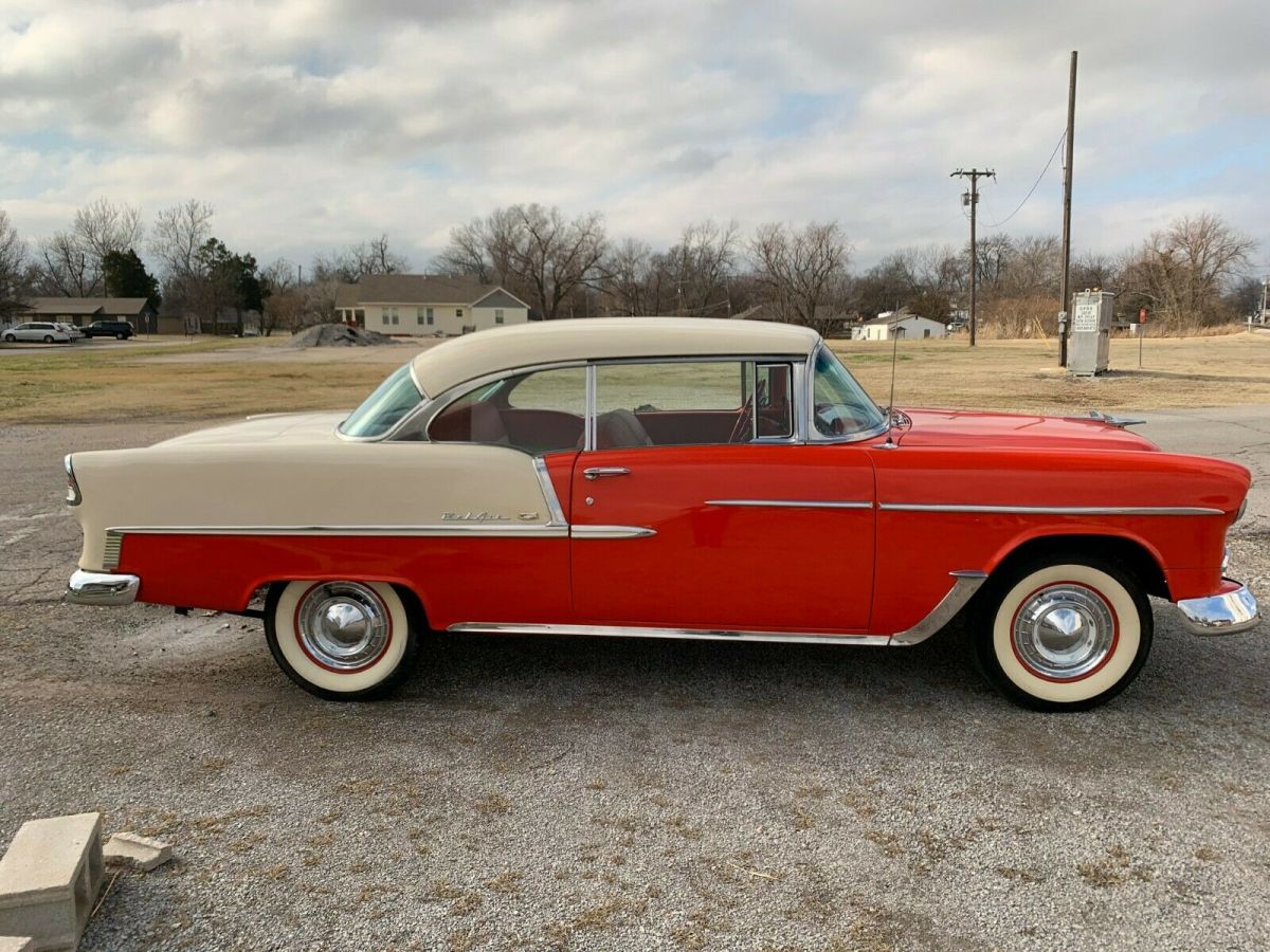 1955 Red Chevrolet Bel Air/150/210 Coupe