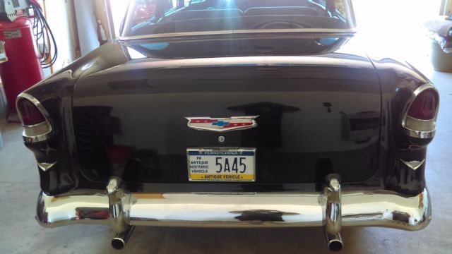 1955 Black Chevrolet Bel Air/150/210 POST/ SEDAN