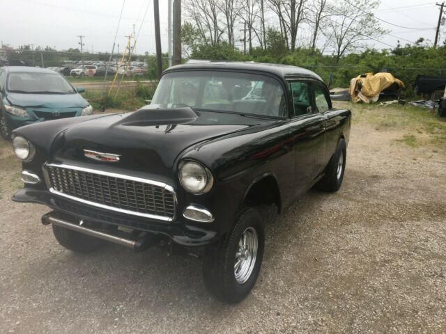 1955 Black Chevrolet Bel Air/150/210 Sedan
