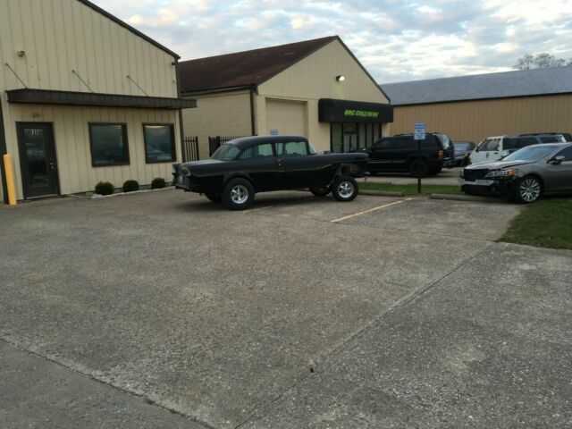 1955 Black Chevrolet Bel Air/150/210 Sedan