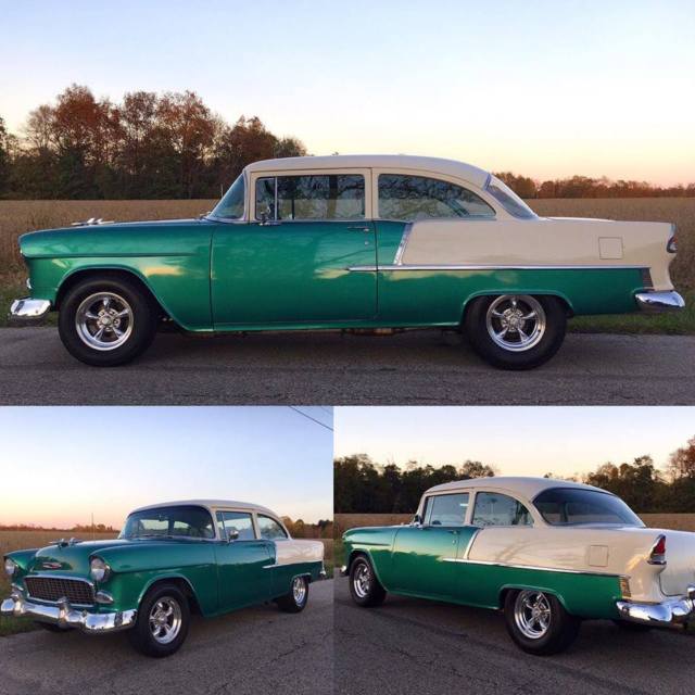 1955 NEPTUNE GREEN / INDIA IVORY Chevrolet Bel Air/150/210 Coupe