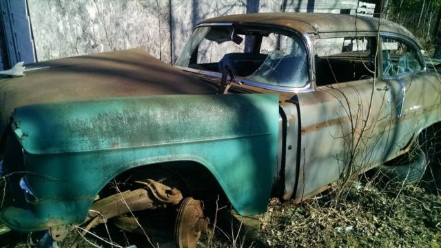 1955 Orange Chevrolet Bel Air/150/210 Sedan