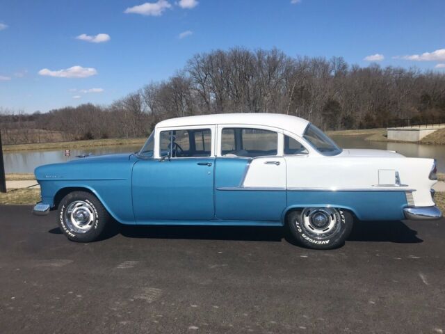 1955 Blue Chevrolet Bel Air/150/210 Sedan