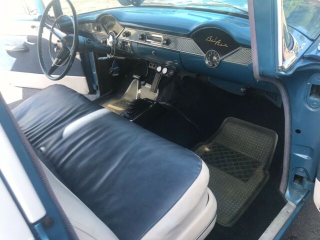 1955 Blue Chevrolet Bel Air/150/210 Sedan