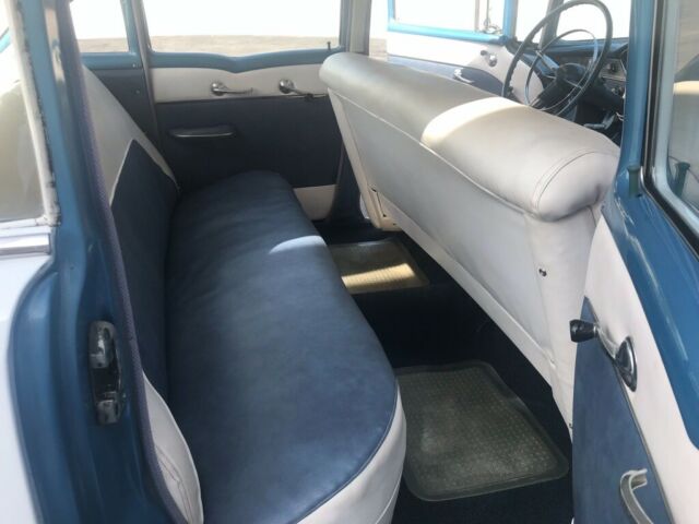 1955 Blue Chevrolet Bel Air/150/210 Sedan