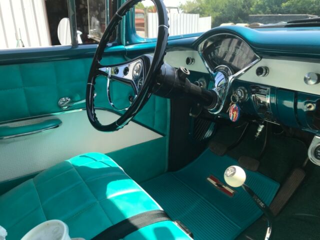 1955 Blue Chevrolet Bel Air/150/210 Sedan