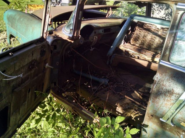 1955 Orange Chevrolet Bel Air/150/210 Sedan