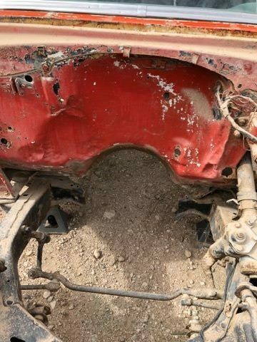 1955 Orange Chevrolet Bel Air/150/210 Sedan