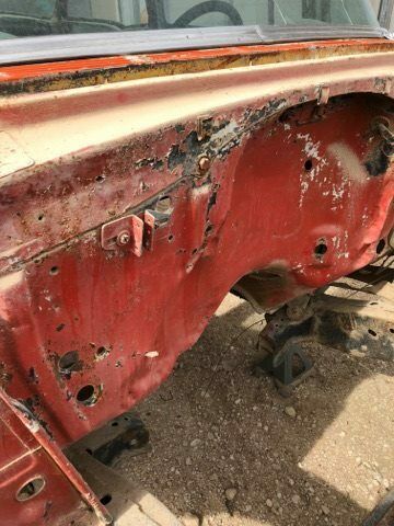 1955 Orange Chevrolet Bel Air/150/210 Sedan