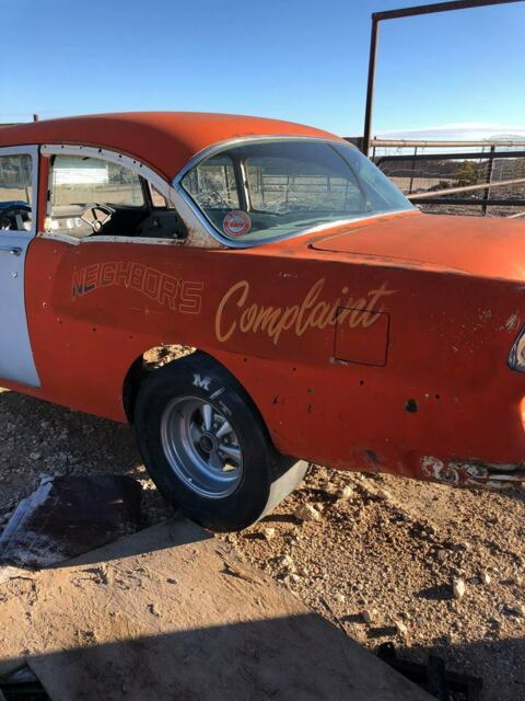 1955 Orange Chevrolet Bel Air/150/210 Sedan