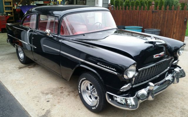 1955 Black Chevrolet Bel Air/150/210 Coupe