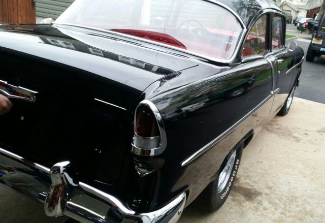 1955 Black Chevrolet Bel Air/150/210 Coupe