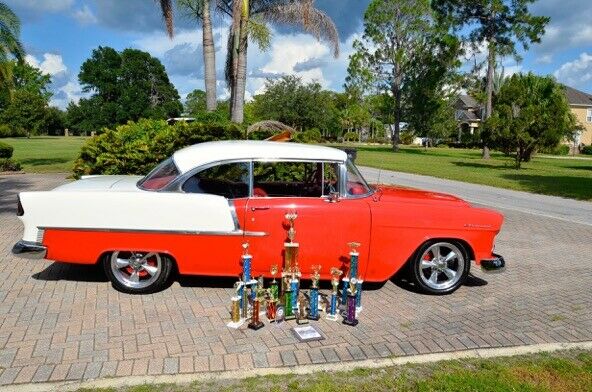 1955 Red Chevrolet Bel Air/150/210