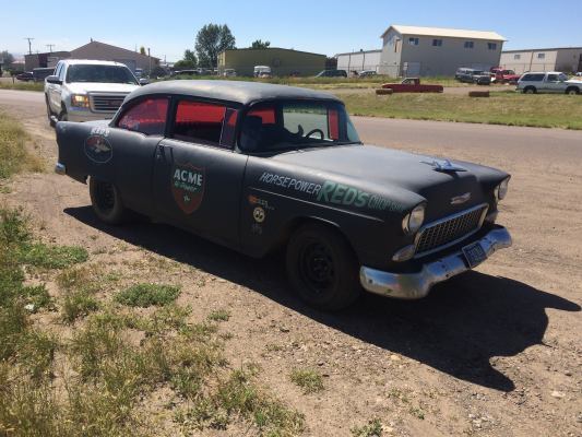 1955 Black Chevrolet Bel Air/150/210 Sedan