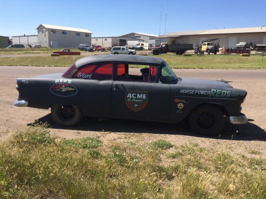 1955 Black Chevrolet Bel Air/150/210 Sedan