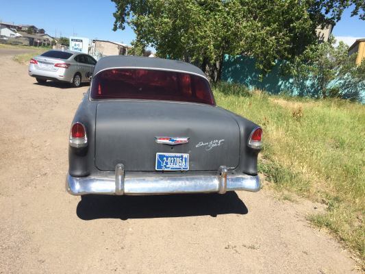 1955 Black Chevrolet Bel Air/150/210 Sedan