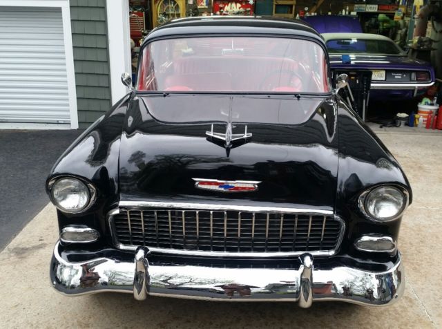 1955 Black Chevrolet Bel Air/150/210 Coupe
