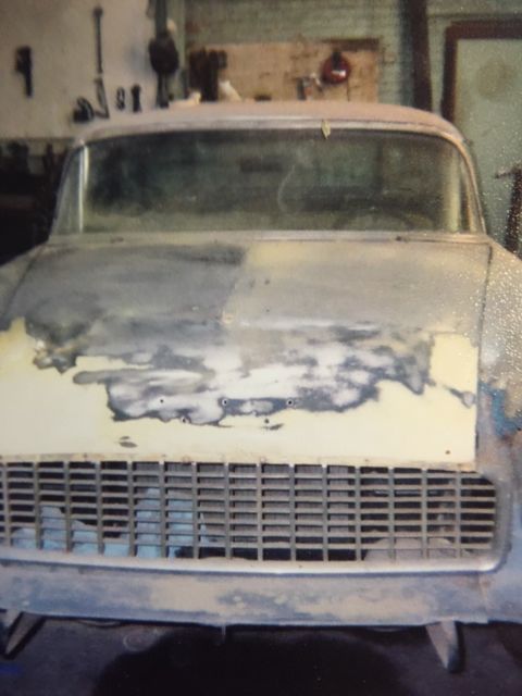 1955 flat black Chevrolet Nomad Wagon