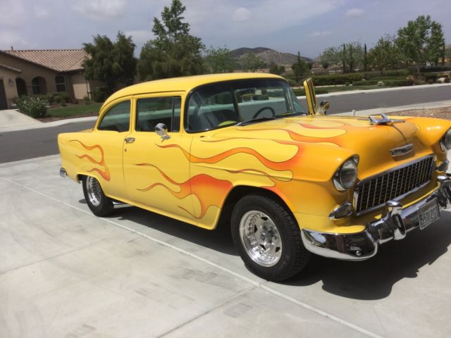 1955 Yellow Chevrolet Bel Air/150/210 Coupe