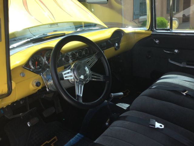 1955 Yellow Chevrolet Bel Air/150/210 Coupe