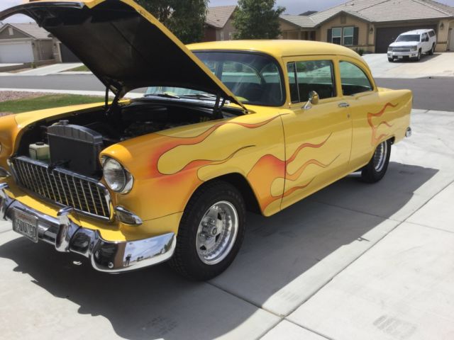 1955 Yellow Chevrolet Bel Air/150/210 Coupe