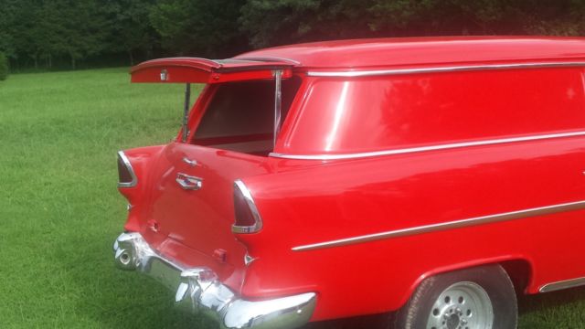 1955 Red Chevrolet Bel Air/150/210 SEDAN DELIVERY