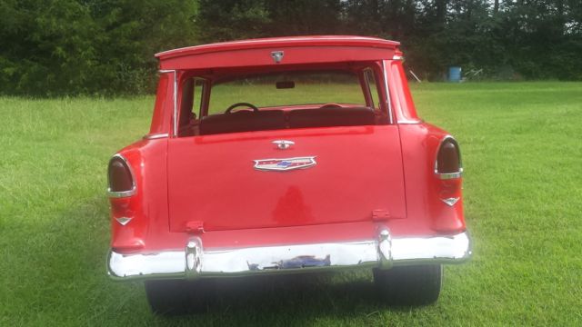 1955 Red Chevrolet Bel Air/150/210 SEDAN DELIVERY