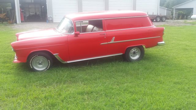 1955 Red Chevrolet Bel Air/150/210 SEDAN DELIVERY