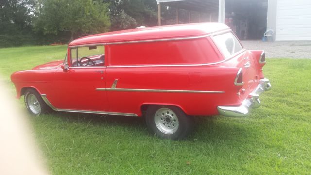 1955 Red Chevrolet Bel Air/150/210 SEDAN DELIVERY