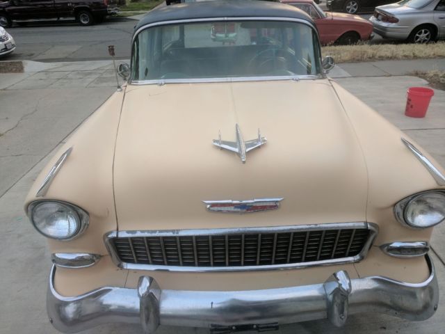 1955 peach Chevrolet Bel Air/150/210 Wagon