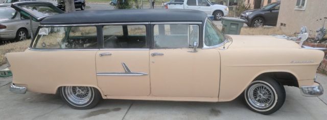 1955 peach Chevrolet Bel Air/150/210 Wagon
